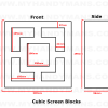 cubic screen block drawing