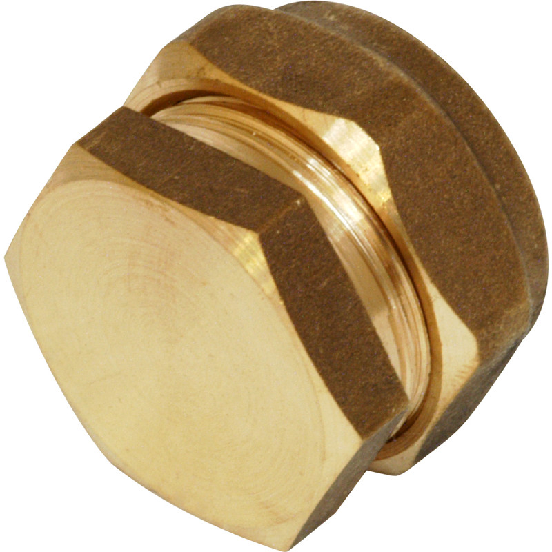 Brass Compression Fitting 10mm Brass Blanking Stop End Cap fitting Copper Pipe 